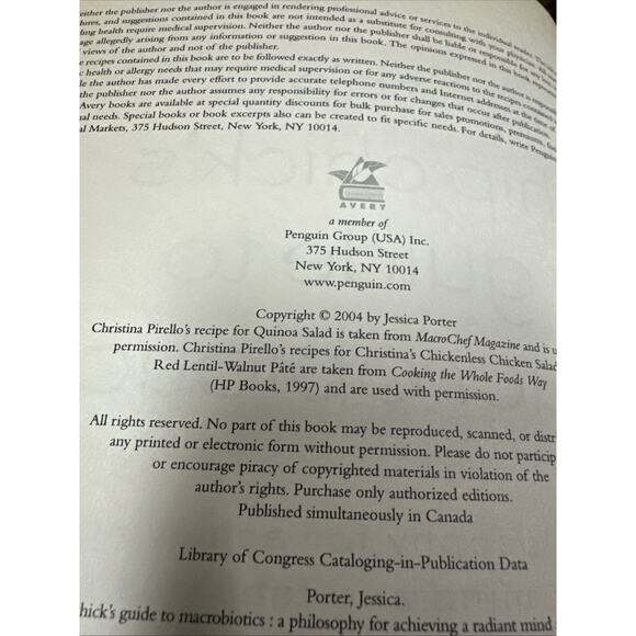 The Hip Chick's Guide to Macrobiotics by Jessica Porter Paperback - Picture 4 of 4